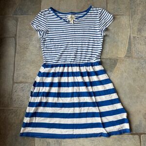 Levi's Women's Small Blue White Striped Fit & Flare‎ Nautical Casual Dress